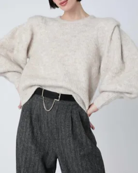 Beige Heather Sweater in Beige | Beige